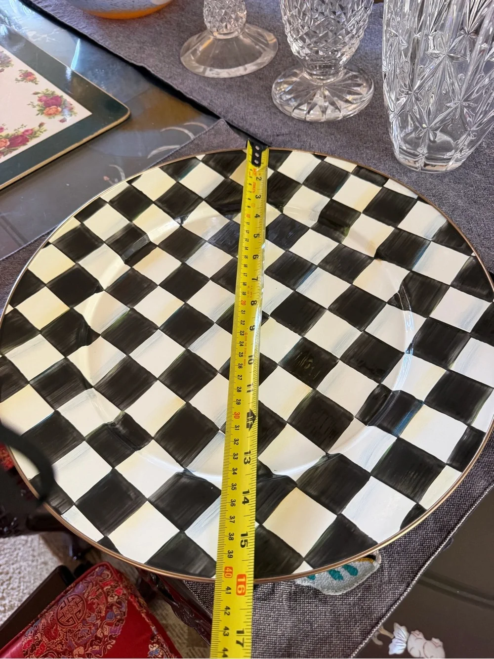 Large Mackenzie Childs 16” serving platter